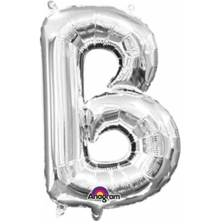 ANAGRAM 16 in. Letter B Silver Supershape Foil Balloon 78457